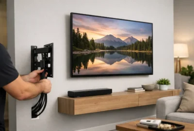 TV Wall Mounting With Hidden Wires Done Right
