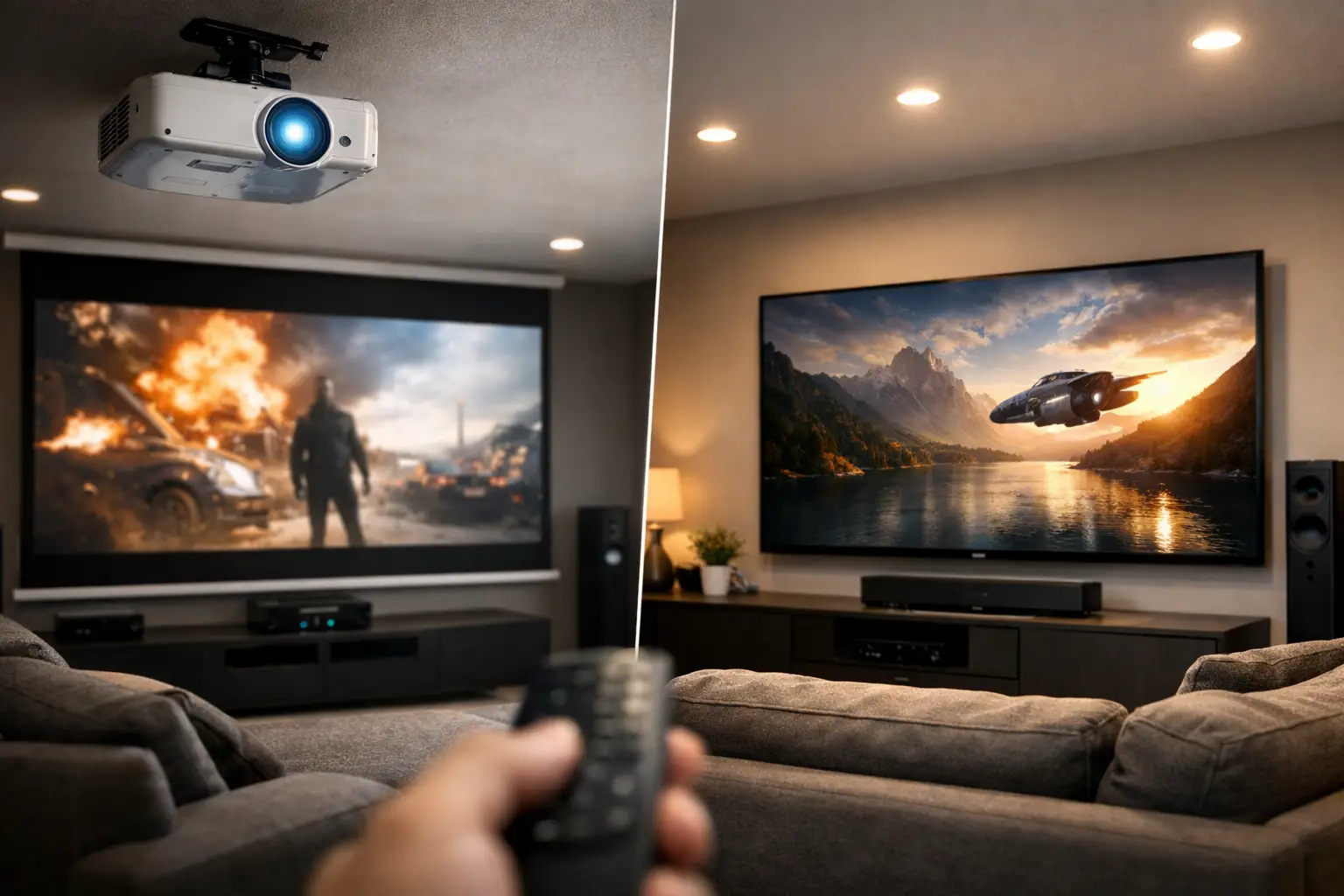 Projector or TV for a Media Room at Home?
