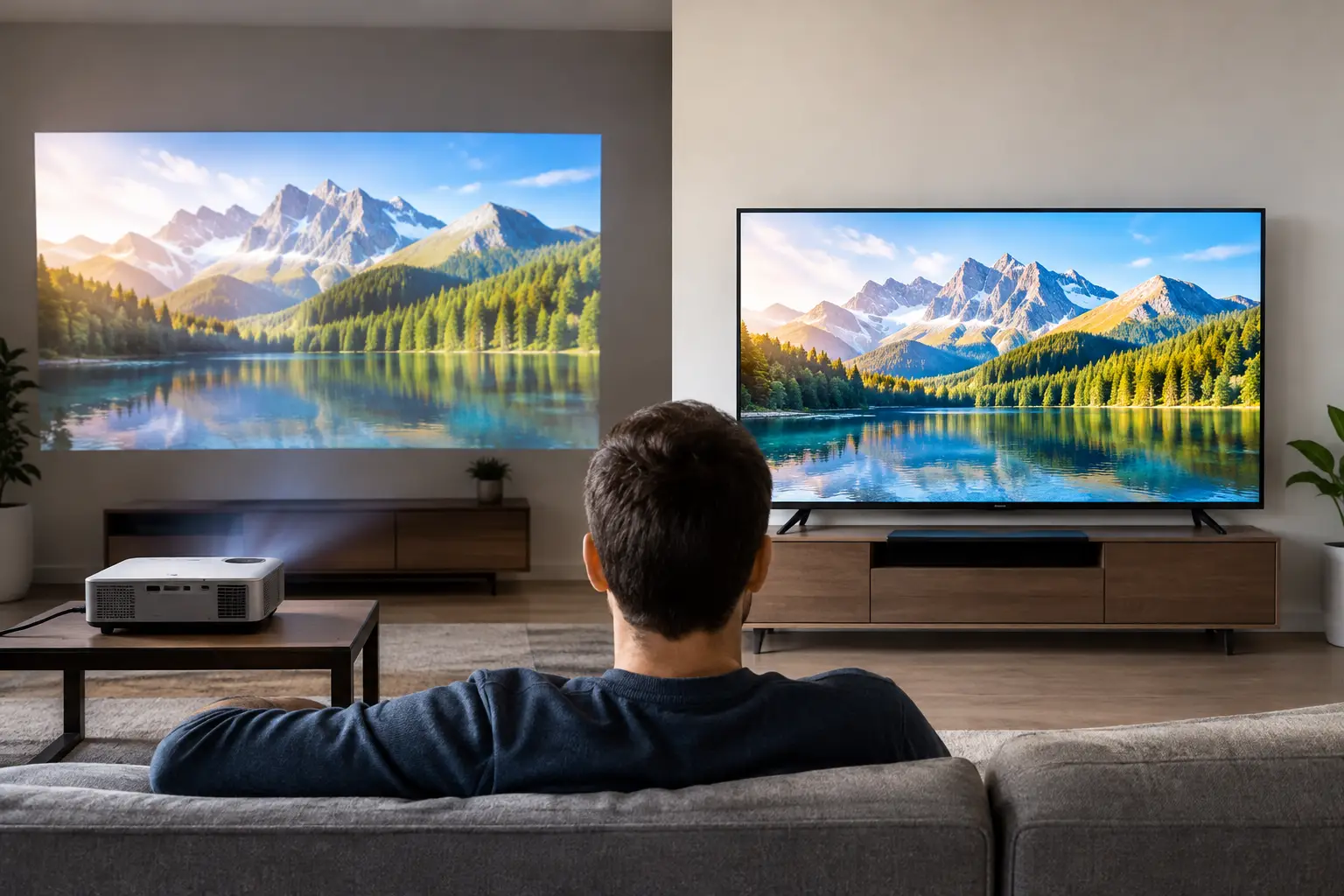 Projector Versus Large Television: Which Fits?